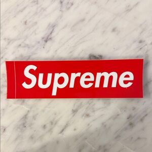 Supreme Red and White Logo Sticker